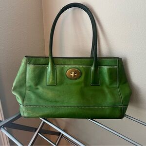 Coach green handbag